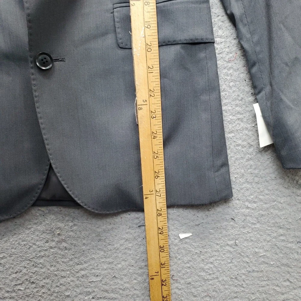 J.Ferrar Blazer Men 36 Gray Ultra Comfort Slim Wrinkle Recovery Double Vent Back